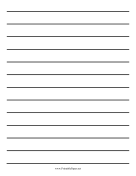 Printable Low Vision Writing Paper - Three Quarter Inch - Letter