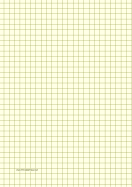 Printable Graph Paper - Light Yellow - Three Quarter Inch Grid - A4