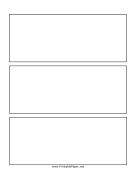 Printable Three Row Comic Page