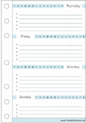 Timeline Bullet Journal Thurs-Sun