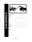 Tow Truck fax cover sheet