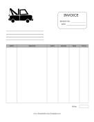 Towing Invoice Template