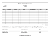 Travel Invoice with Expenses Template