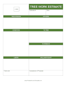 Tree Trimming Estimate Template