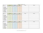 Triathlon Training Log