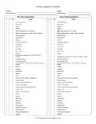 Trip Vehicle Inspection Checklist