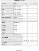 Printable Triple Yahtzee Scoresheet