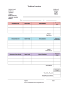 Tuition Invoice Template