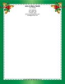 Two Holly Sprigs stationery design