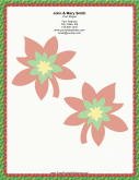 Two Large Poinsettias stationery design