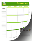 Two Page Summer Planner