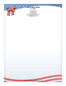 USA Bow stationery design