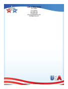 USA Star stationery design