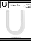 U Monogram Letterhead