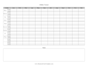 Utilities Annual Use Tracker With Budget