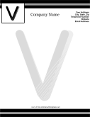 V Monogram Letterhead