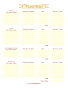 Printable Vacation Budget