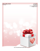 Valentine Box Heart Letterhead