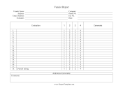 Vendor Report