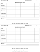 Veterinary Boarding Behavior Sheets