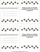 Veterinary Euthanasia Card