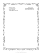 Vine Border stationery design