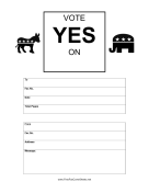 Vote Yes fax cover sheet