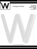 W Monogram Letterhead