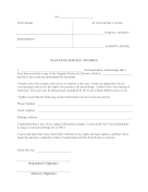 Waiver Of Service Divorce