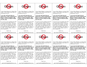 Wallet-sized Celiac Disease Information Card