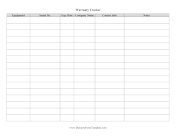 Warranty Tracker