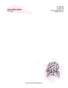 Watercolor Bouquet Letterhead