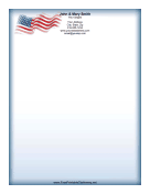 Waving Flag stationery design