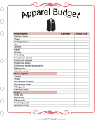 Apparel Budget