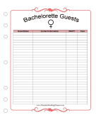 Wedding Planner Bachelorette Guests