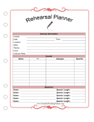 Wedding Planner Rehearsal Planner