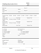 Wedding Reservation Form