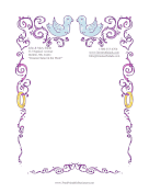 Wedding Turtle Doves stationery design