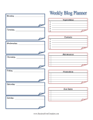 Weekly Blog Planner