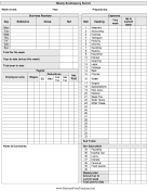 Weekly Bookkeeping Record