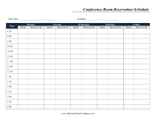 Weekly Conference Room Reservation