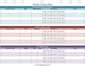 Weekly Exercise Planner