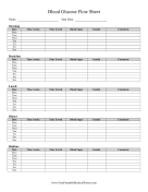 Weekly Glucose Flow Sheet