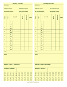 Weekly Punch Time Card