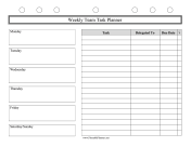 Weekly Team Task Planner