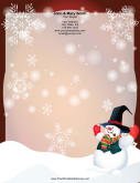 Well Dressed Snowman stationery design