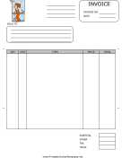 Window Washer Invoice (Female) Template