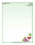 Wine Glass stationery design