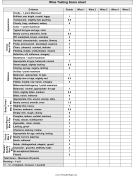 Printable Wine Tasting Scoresheet