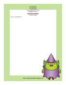 Witch Monster Halloween Letterhead